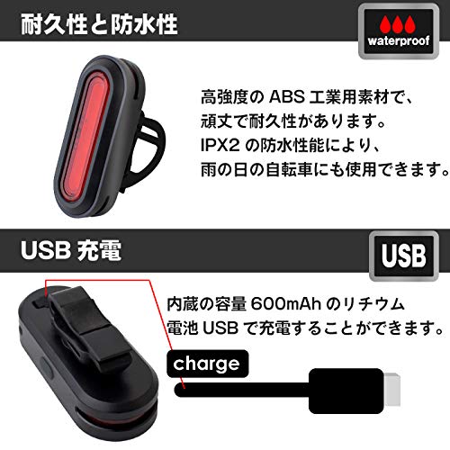 GORIX Задний фонарь для велосипеда USB-перезаряжаемый яркий светодиодный задний фонарь 3 боковых фонаря для шоссейного велосипеда с верхним и нижним расположением фонарей (GX-TL5517)