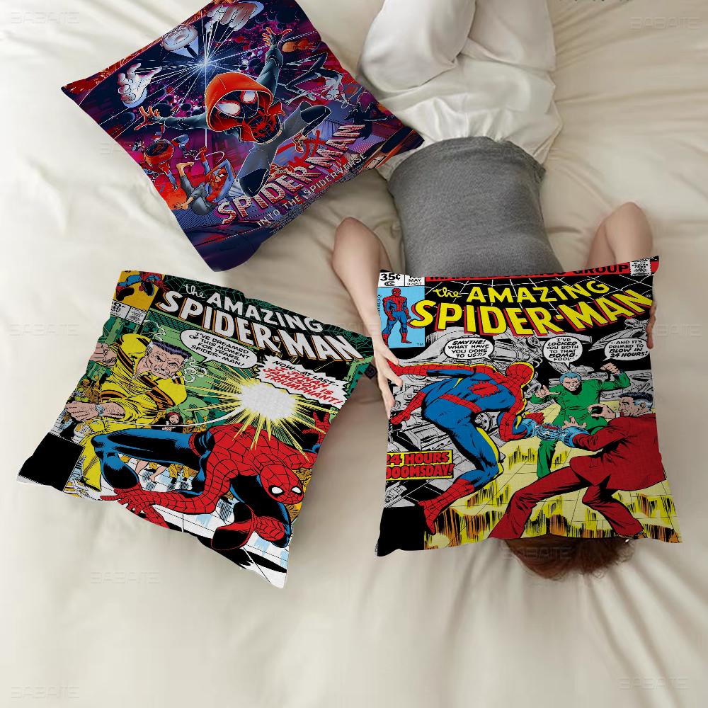 S-Spider-Man Superhero Classic Movie Pillow Cover Sofa Cushion Cover Home Room Decoration Children Gift