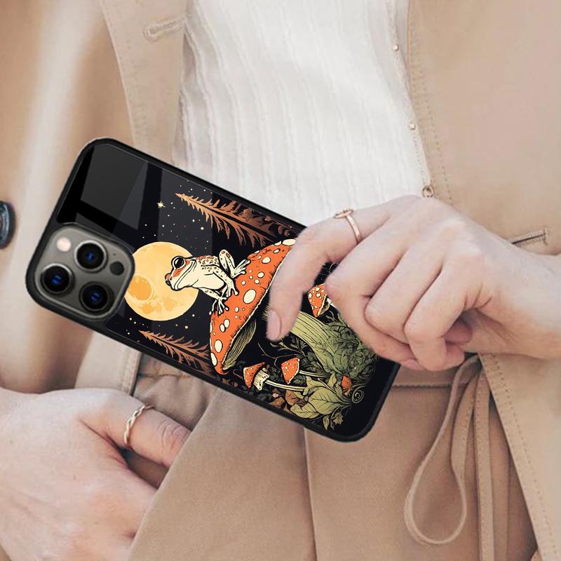 Коттеджкор Лягушка Грибы Эстетика Магнитный Чехол для Телефона Для APPLE iPhone 17 Air 16 14 13 12 Pro Max 15 Plus MagSafe Обложка