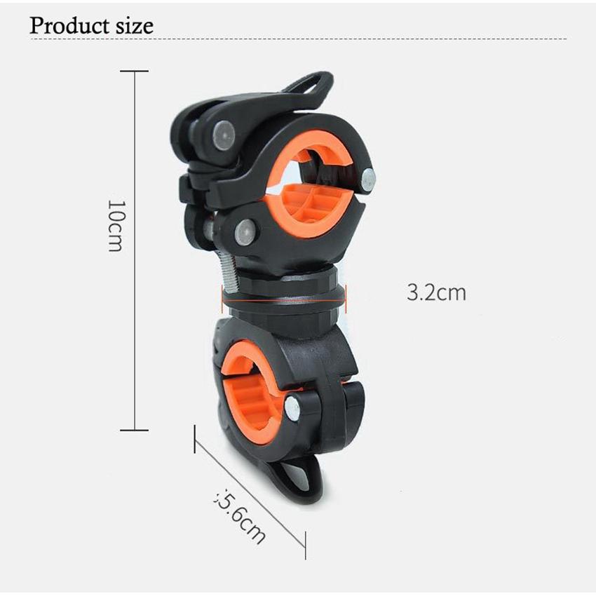 Крепление для велосипеда, велоспорт, вращающийся на 360 градусов велосипедный зажим, фонарик, светодиодный фонарик, держатель, ручка