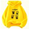 Casual Children's Hoodie, Fashionable Coffee Cat Pattern - Autumn and Winter Christmas Gifts for Boys and Girls