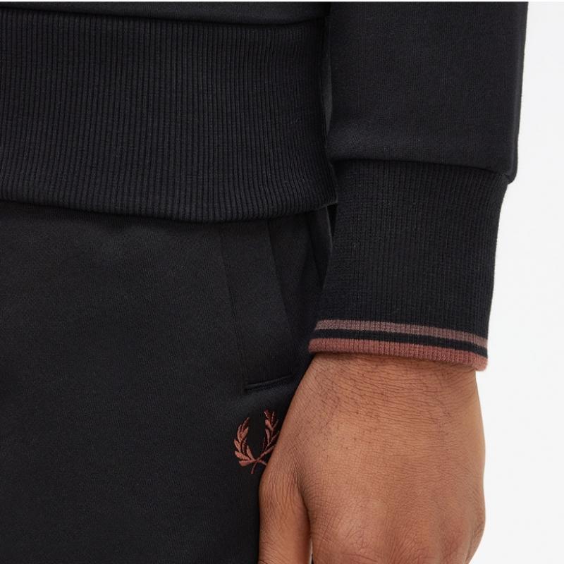 Fred Perry [базовый] Толстовка с круглым вырезом, черная Afpm2437535 X56