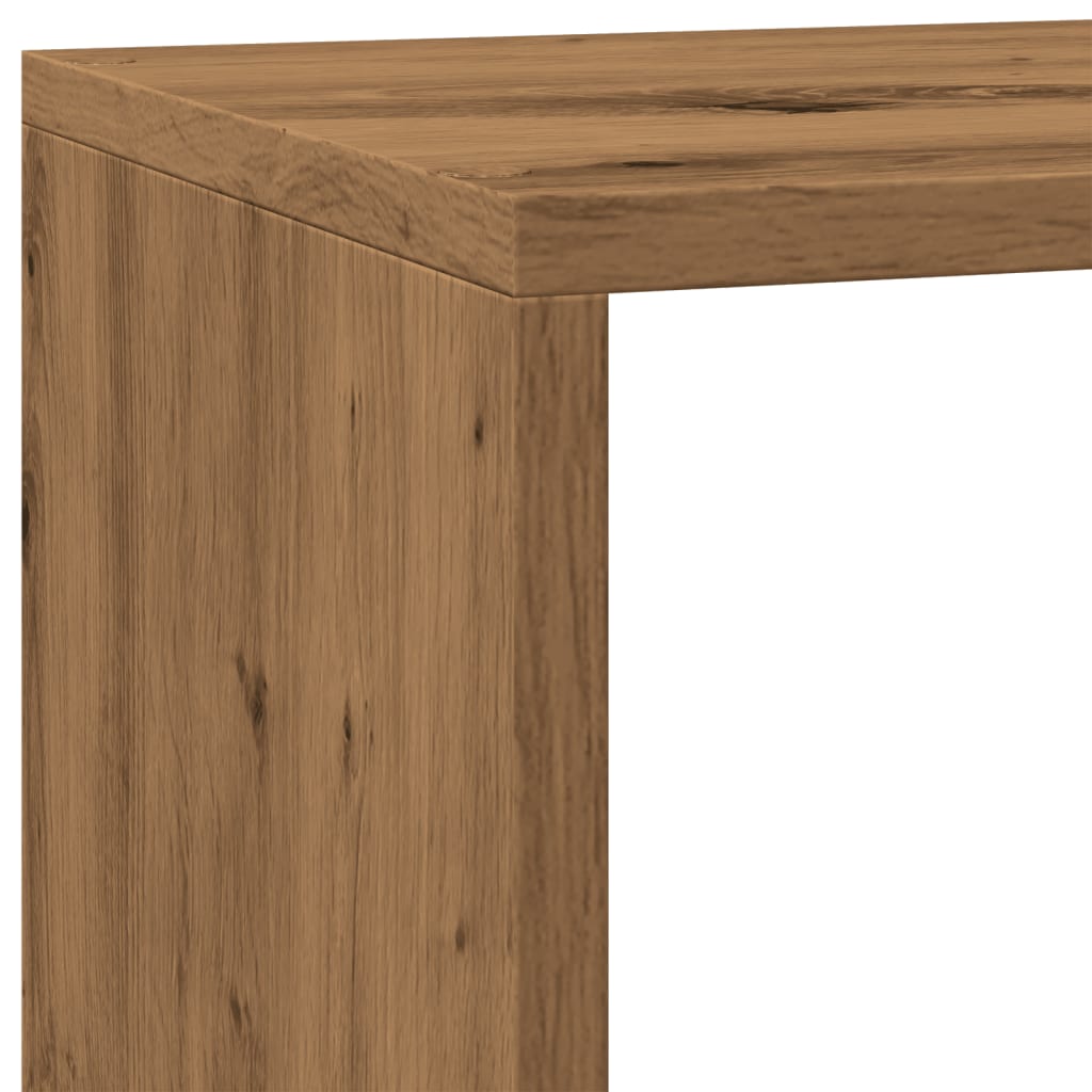 Room Divider Bookshelf 3 Tier Artisan Oak Design 137.5 x 29 x 103.5 cm