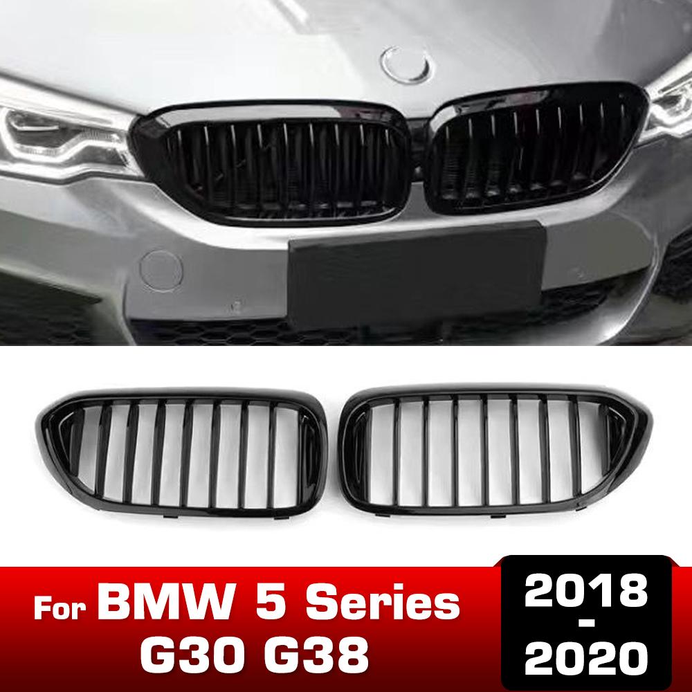 For BMW 5 Series G30 G38 525I 530I 540I 550I 2018-2020 Grilles Gloss Black Grille Car Front Bumper Kidney Grills Racing Grill