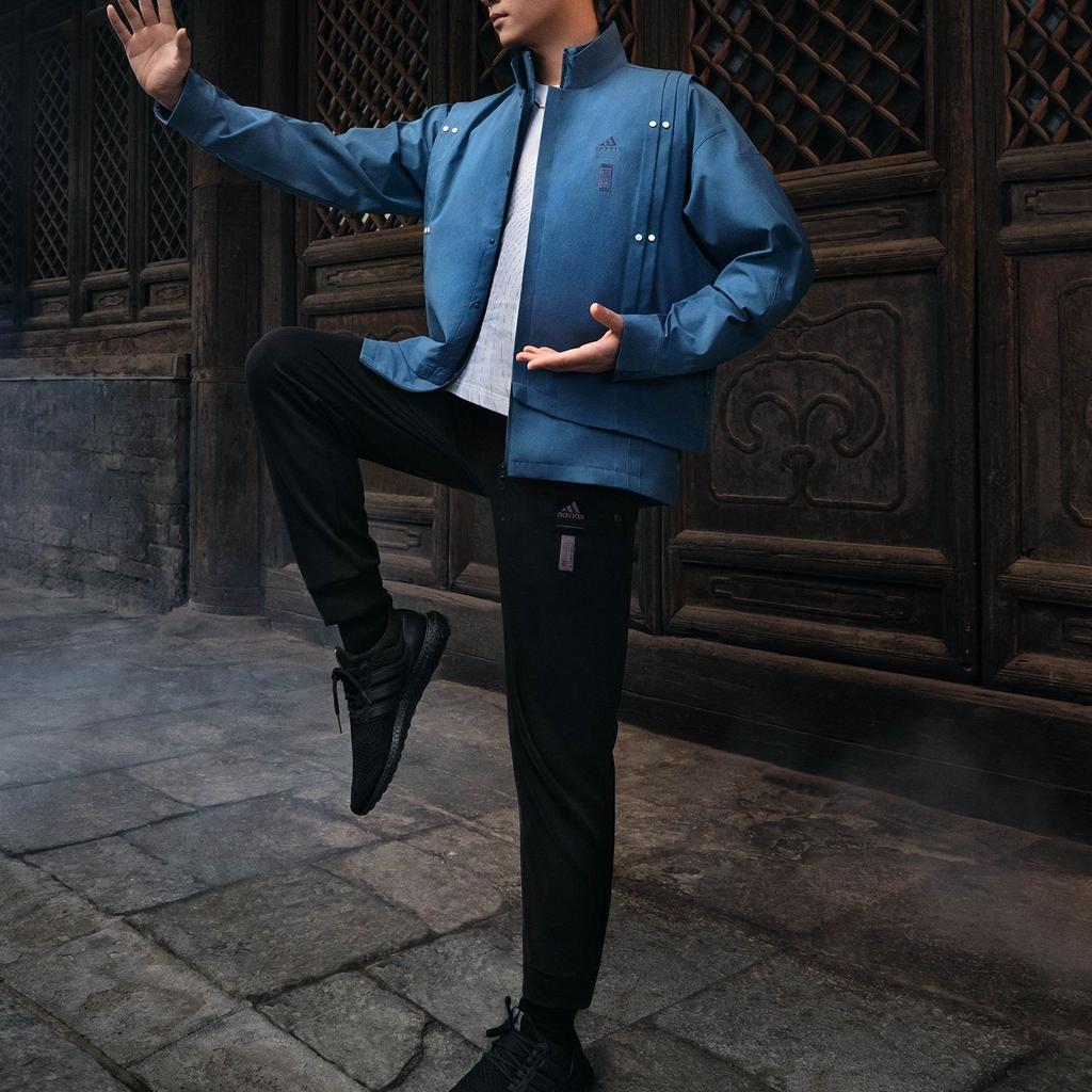 Adidas Solid Color Cuffed Loose Sweatpants Men Bottoms Black IA8104