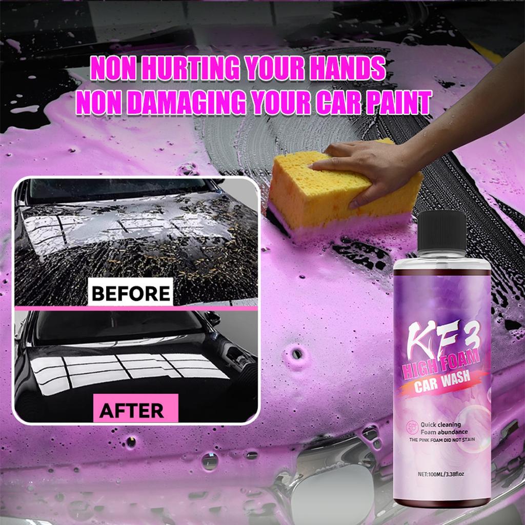 Bubble Car Wash Liquid Car Motorcycle Prewash Wash High Concentrated High Penal Strength Decontamination Detergent 100ml