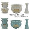 [Hasegawa Buddhist Altars] Buddhist Altar Flower Vase, Buddhist Altar Accessories, Ceramic Flower Vase, Blue Background, Gold Lotus, 4.0