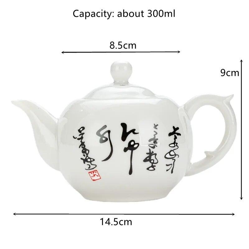 Style 300ml Tea Pot Ceramic Crafts Home Furnishing Decoration Tea Pet Ornaments Pure Teapot Gift Kung Fu Tea