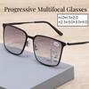 Men Fashion Progressive Multifocal Glasses Luxury Design Square Near Far Finished Reading Glasses Unisex Women Diopter Eyewear