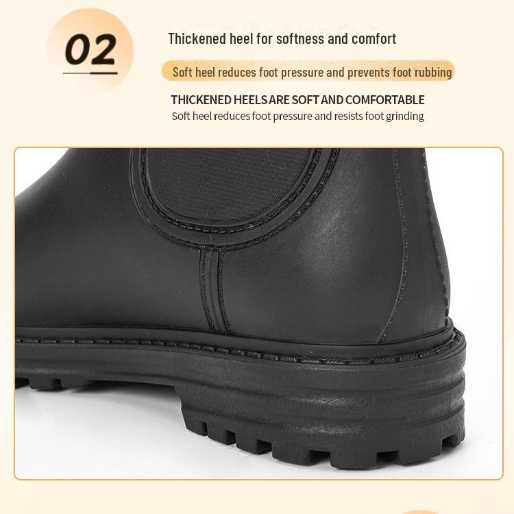 Женские модные резиновые сапоги Chelsea - нескользящие эластичные короткие сапоги Martin