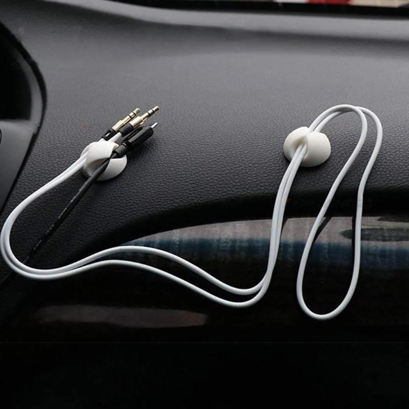 Автомобильный фиксатор для кабеля, силиконовый органайзер для USB-кабеля, зажимы для бытовой техники, держатель для намотки автомобильного кабеля, фиксирующие зажимы для сетевого провода наушников