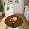 Mr. Bean's Round Carpet Suitable for Entryway Living Rooms Hallway Kitchen Antislip Round Carpet Office home decor