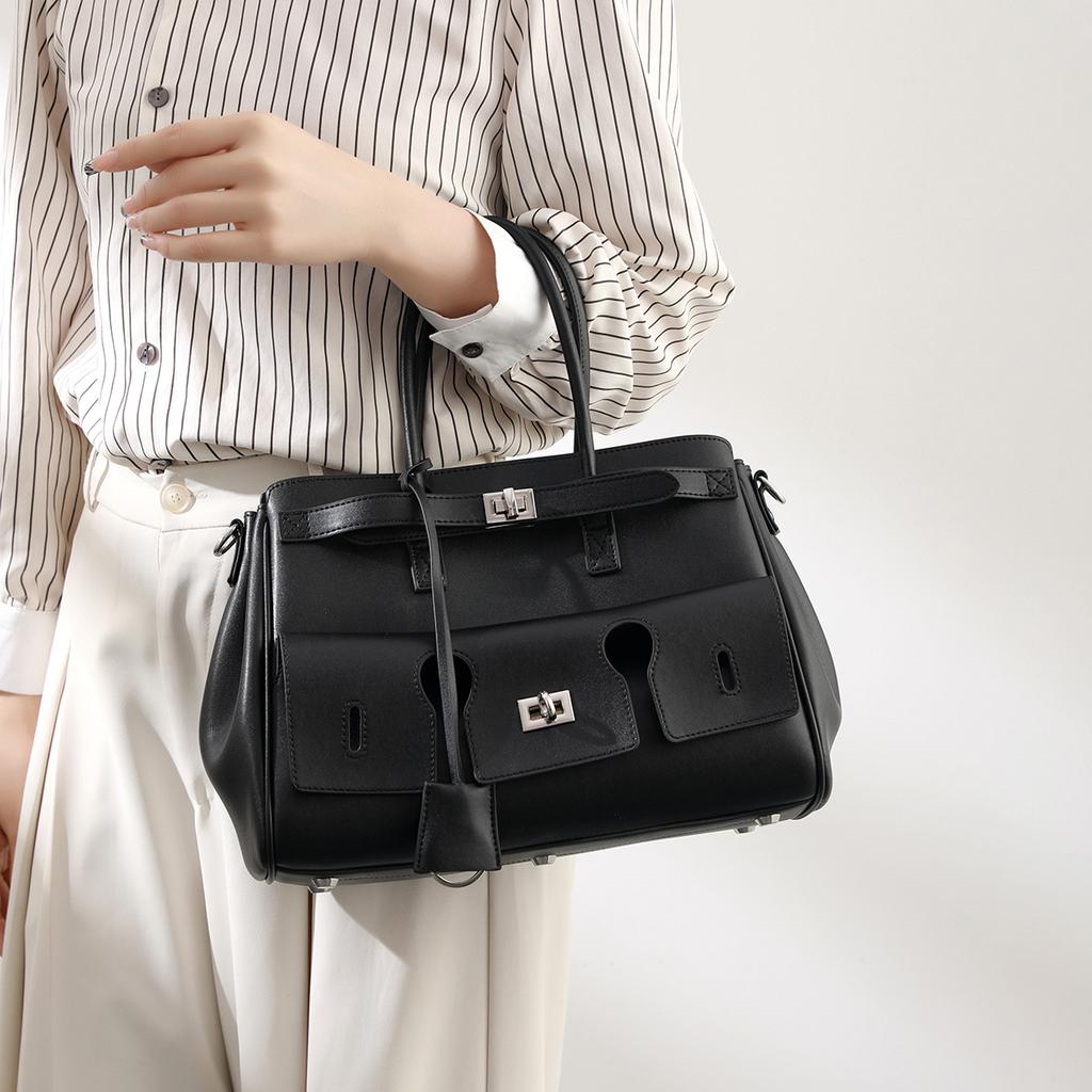 Autumn and winter fashion platinum tote large capacity high-end tote bag design shoulder portable women's bag