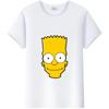 Casual Disney Cartoon Simpson Harajuku T-shirt Summer Blouses Ladies Men White Tees Tops Short Sleeve Blouses Women 90S Tshirt
