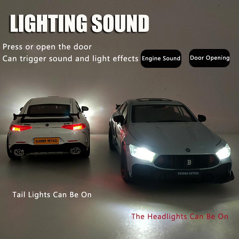 Масштаб 1/24 Brabus Rocket 900, литая под давлением модель автомобиля, игрушечный автомобиль с откатным механизмом, звуком и светом для детей, коллекция подарков для мальчиков и девочек