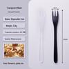 Individually Wrapped Disposable Black Plastic Dessert Forks