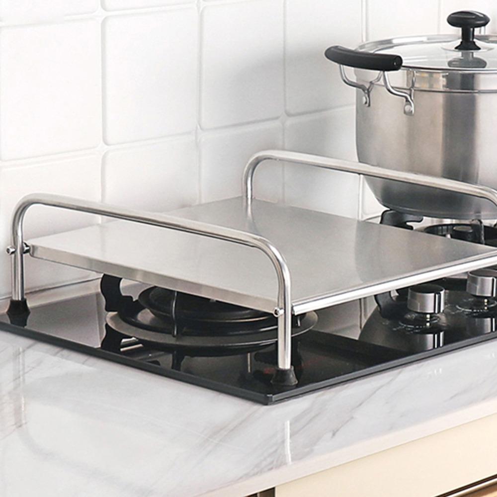 Stainless Steel Electric Stove Stand Silver Stove Top Organizer Kitchen Countertop