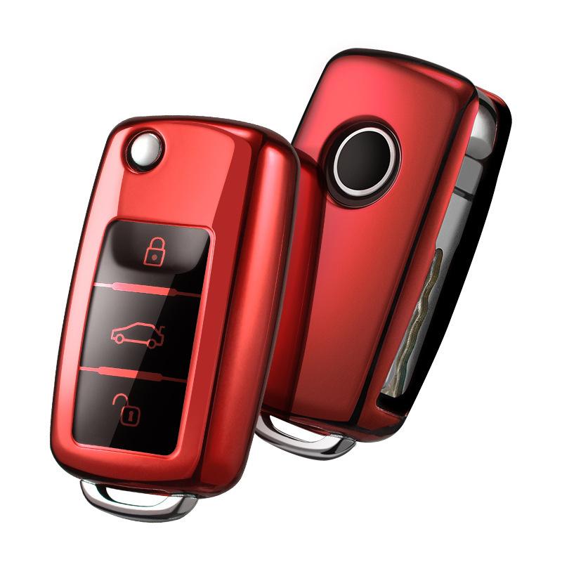 Чехол-держатель для автомобильных ключей, брелок для VW Volkswagen Polo Golf Passat Beetle Caddy T5 Up Eos Tiguan Jetta для Skoda Octavia A5