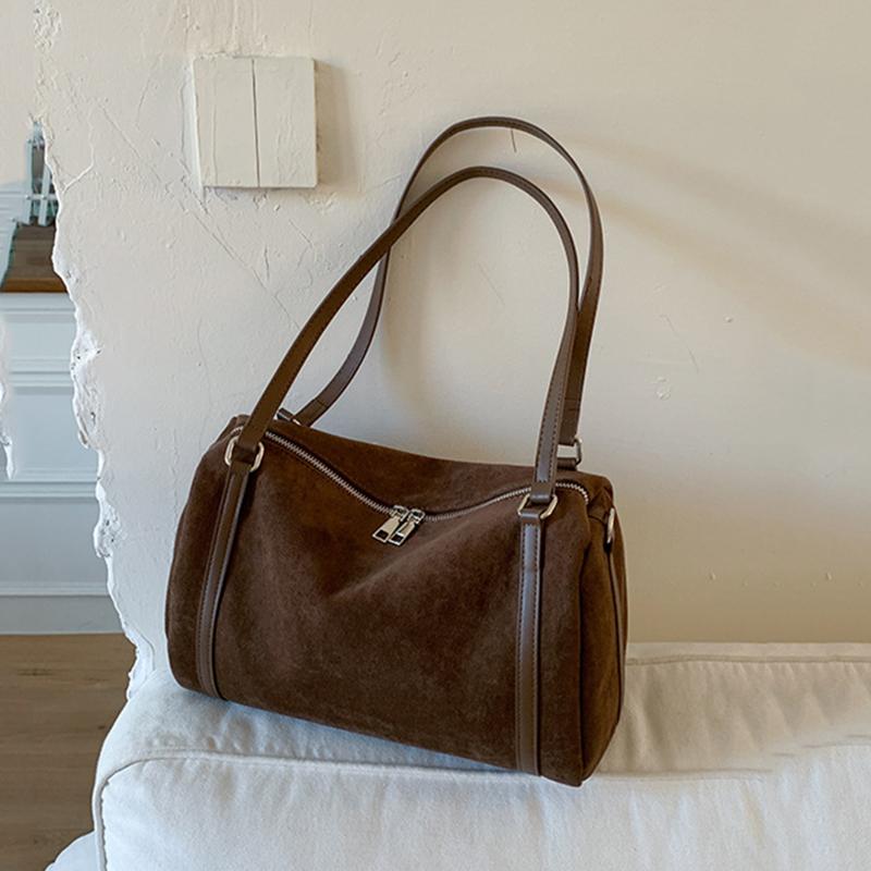 Модная женская наплечная сумка из искусственной замши, сумки кроссбоди, большая вместимость, матовая ПУ кожа, женские сумки-тоут