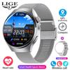 LIGE GT4 Original Smart Watch HD Full Touch Screen Multi-function Bluetooth Call Health Monitoring Sports Fitness Smart Bracelet Waterproof Men Watch
