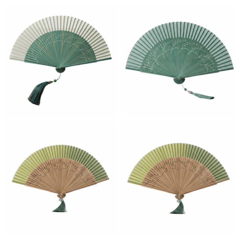 Retro Design Chinese Style Silk Fan Decoration Classical Fan Handheld Shell Fan Summer Season
