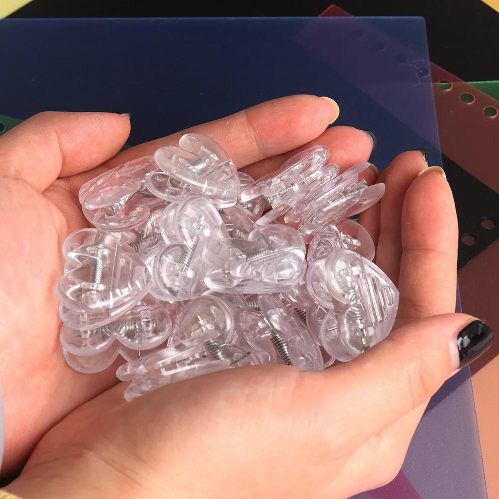 10 шт./лот скрепки в форме сердца, симпатичные многоцелевые маленькие пластиковые скрепки для школьников и студентов