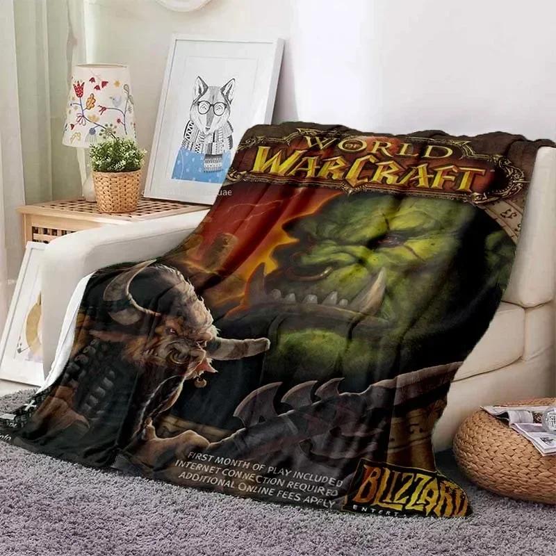 Плед World of Warcraft Фланелевый плед Мир Магии и Безграничных Приключений Мягкий Удобный Плед для Дома и Путешествий