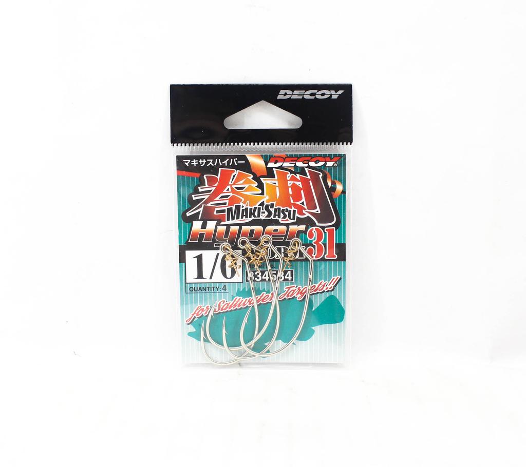Decoy Worm 31 Maki Sasu Hyper Size 1/0, 4 шт. в упаковке (4534)