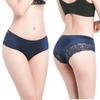 Underwear Women's Waist Seamless Lace Pure Cotton Crotch Skin Friendly Large Size Sexy Breathable Ultra-thin
