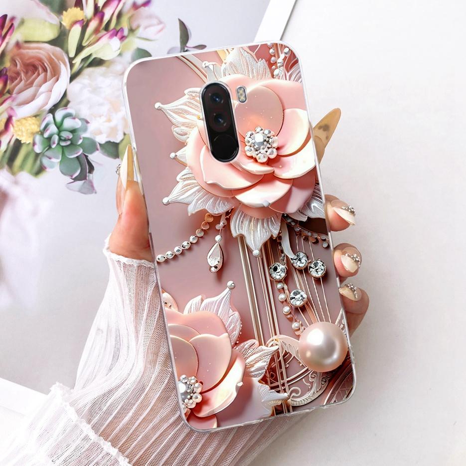 For Xiaomi Pocophone F1 Case Luxury Flowers Butterfly Painted Cover Soft Slim Phone Case For Xiaomi Poco F1 PhoneF1 PocoF1 Shell