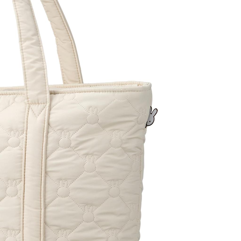 Hapitas Miffy Quilted Tote Bag 6095 B302 Ivory