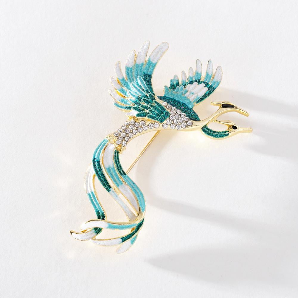 Pinkdudu Romantic 3 Color Phoenix Ancient Style Brooch Retro Luxury Charming Mythical Creature Brooch Pin for Women PD1223
