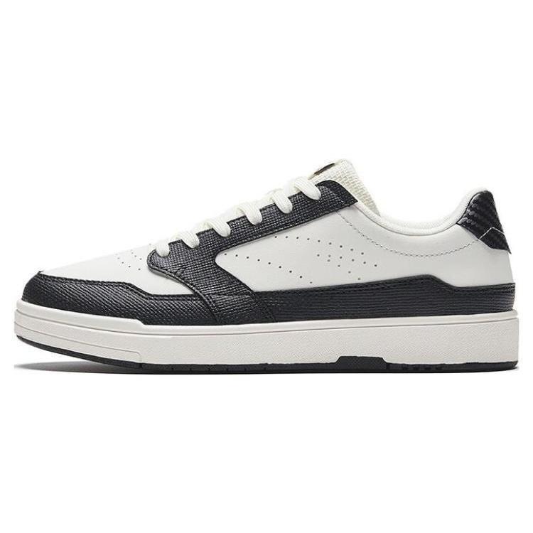 Anta Slip Resistant Cushioning Low top Skateboard Shoes Women's Ivory White/Black 122338011-2