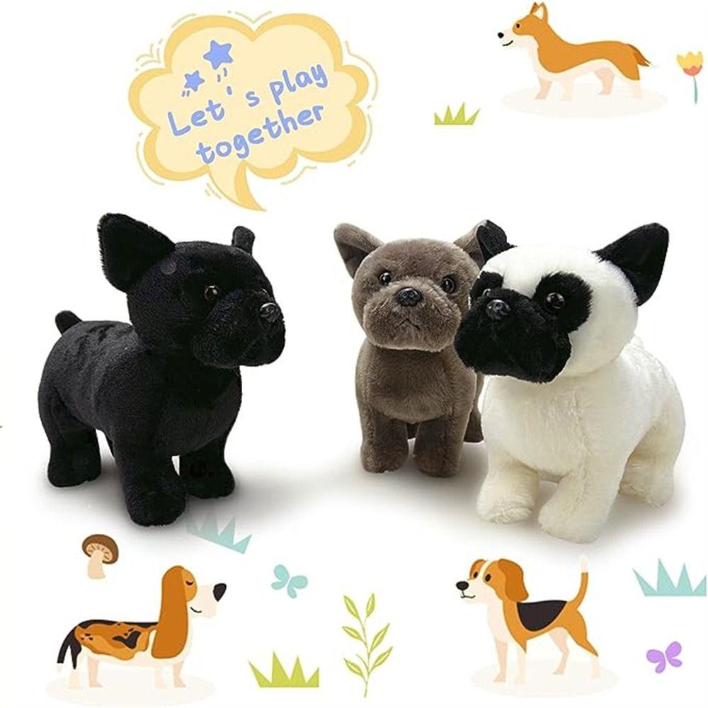 Мягкие игрушки Французский бульдог Плюшевая имитация собаки Мягкая игрушка Kawaii Plushies Kids Toy