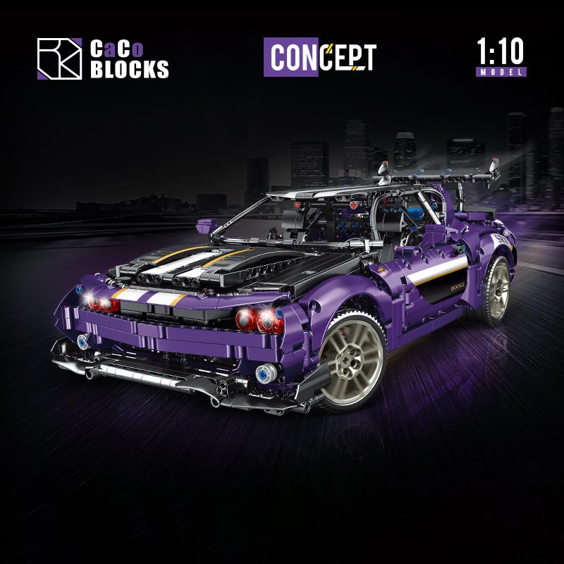 Gath Blocks, Building Block Car, 1:10 Scale Dodge Challenger, Static Version, Gift for Friends, Educational Toy