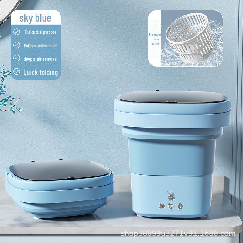 Компактная складная стиральная машина — идеально подходит для дома, общежития или детской прачечной