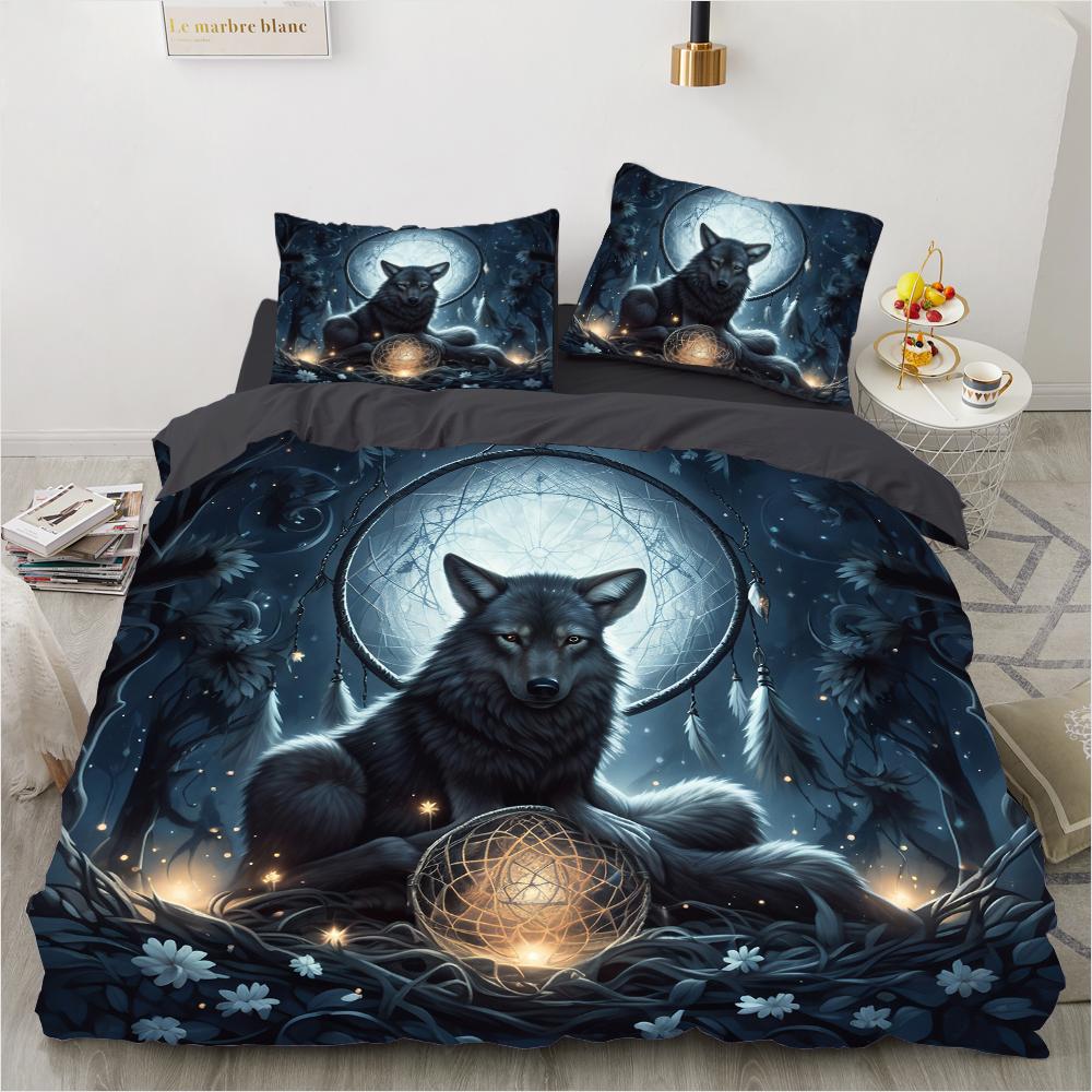 3D Print Bed Sheet Set Animal 3d Wolf Bedding Set Single Twin Full Queen King Size Bed Set Adult Kid Bedroom Duvet Cover Sets