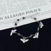 Винтажный серебряный браслет-летучая мышь из сплава для унисекс модных украшений