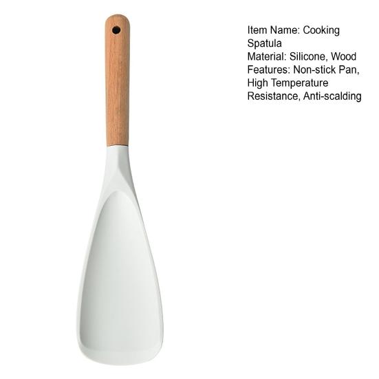 Кухонная лопатка, термостойкая деревянная ручка, силиконовая кухонная ложка, антипригарная посуда для домашней кухни