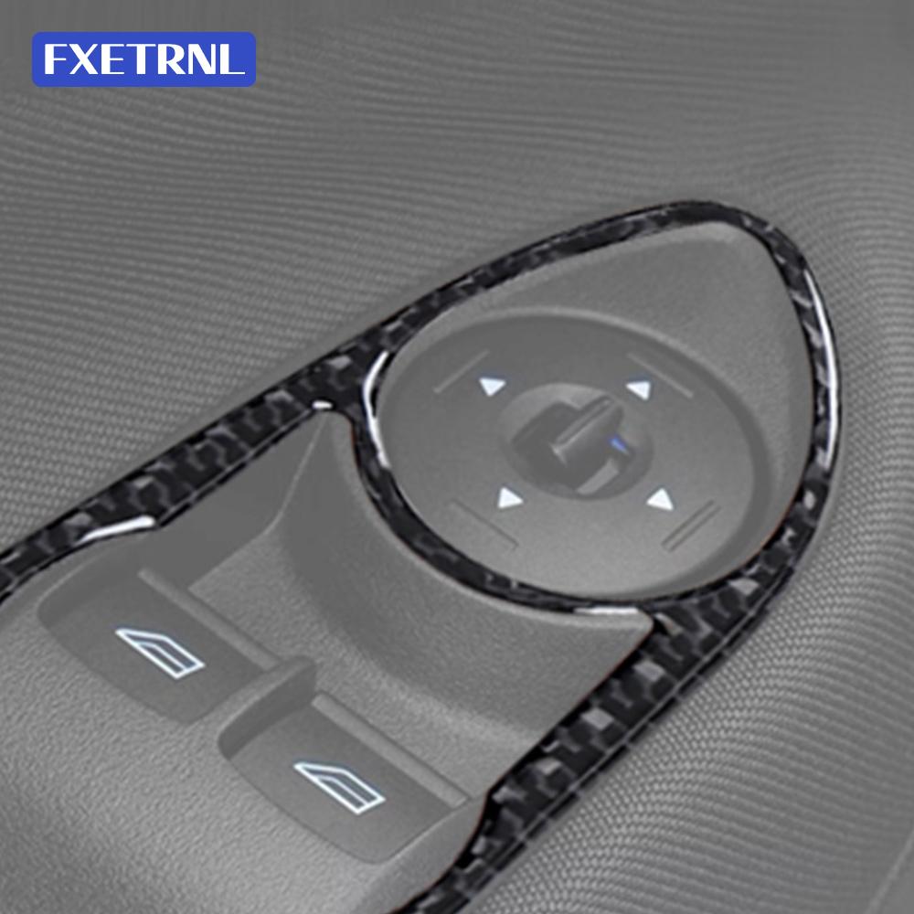 Для Ford Escape KUGA 2013 2014 2015 2016 2017 2018 2019 Автомобильная Мягкая Наклейка из Углеродного Волокна Панель Отделки Кнопок Переключателей Окон Дверей