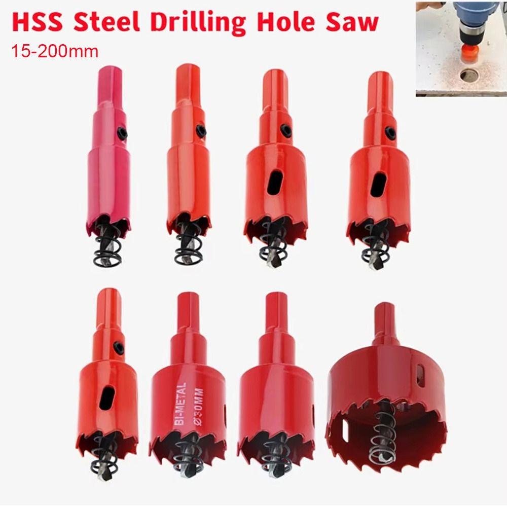 1Pcs 15-200mm M42 Bi-Metal Hole Saw HSS Steel Wood Tool for Metal Iron Aluminum Plastic