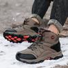 Men Winter Plush Warm Snow Boots Autumn New High Top Sneaker Outdoor Anti slip Wear resistant Mountaineering Hiking Footwear
