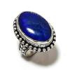 Natural Lapis Lazuli Gemstone Handmade 925 Sterling Silver Ring Size 9 c9T71