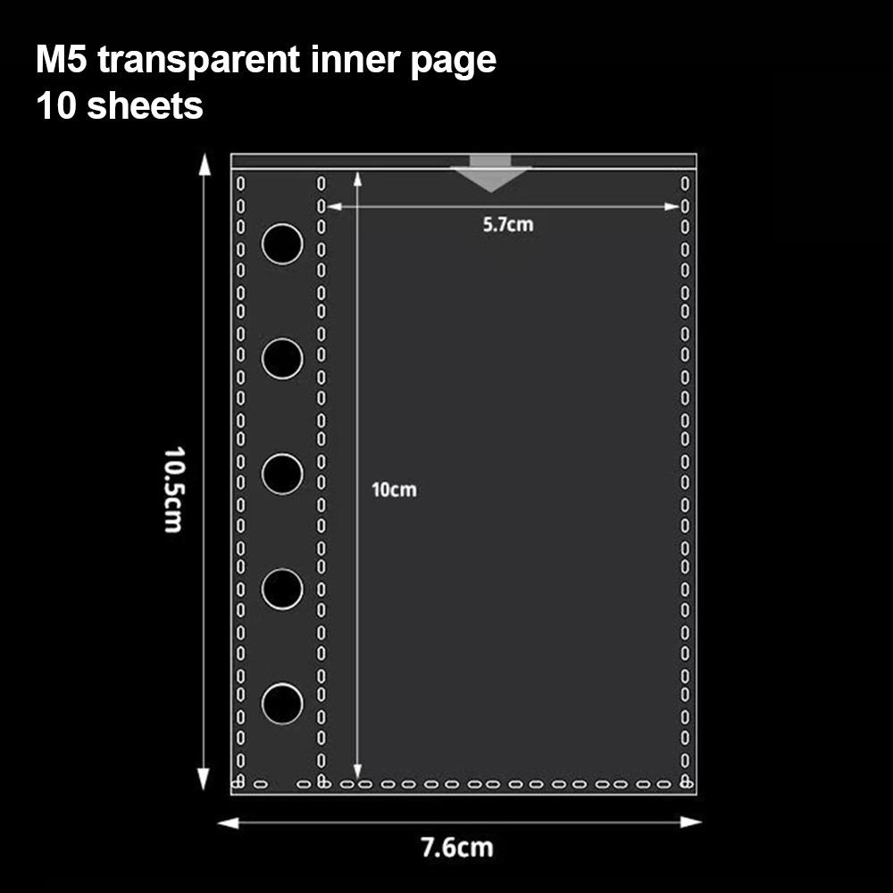 5-Ring Loose-Leaf Binder Notebook with Photo Window Pocket Journal M5 Notebook  School Office