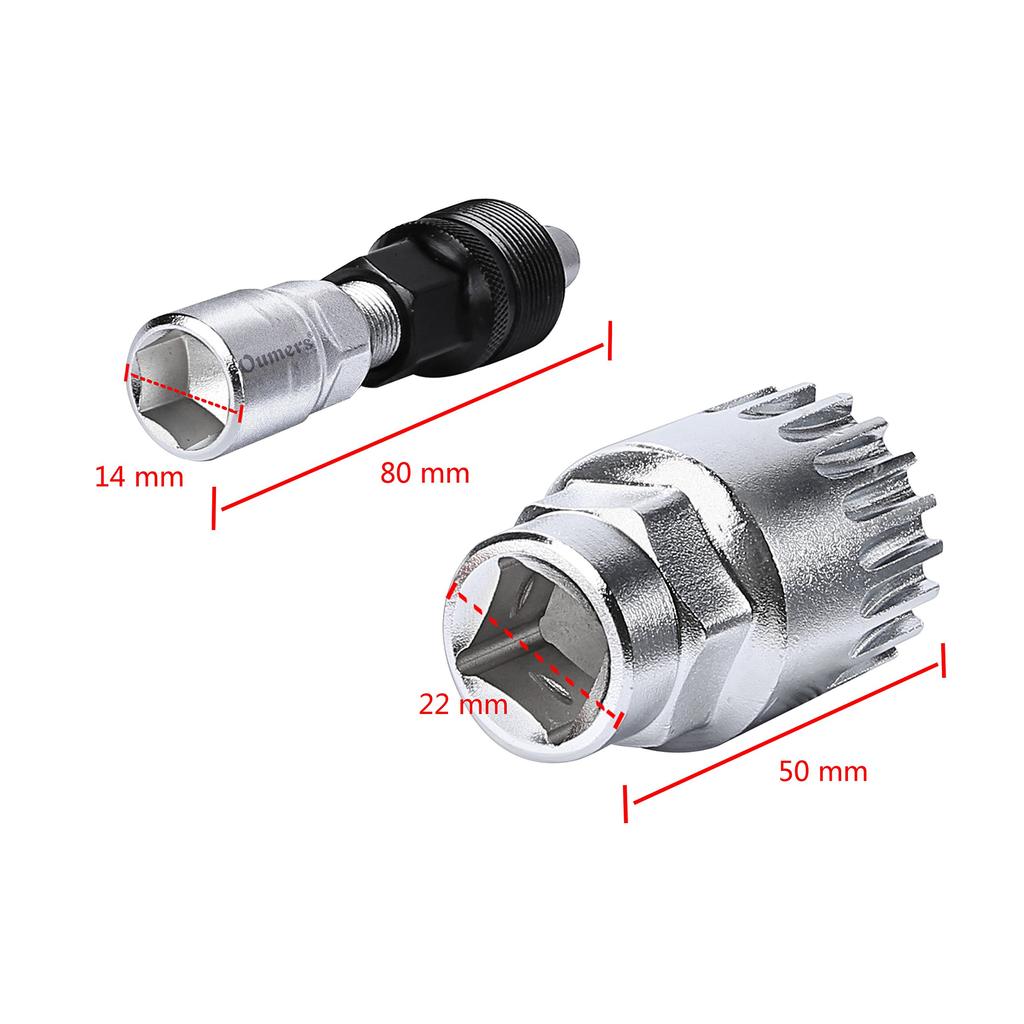 OUMERS Инструмент для велосипеда Съемник шатунов без шлица 16мм Регулируемый гаечный ключ Инструмент для каретки BB Набор для ремонта велосипеда Высокоточный и прочный + +