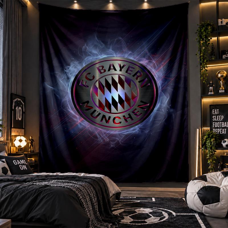 Wall Hanging Tapestry Bayern Munich Print Cloth for Living Room Bedroom Home Decor