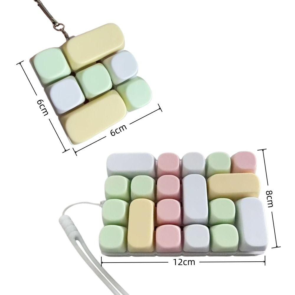 9-key 24-key Finger Button Toys Plastic Keycap Antistress Toys Keyboard Key Chain for Adults Kid