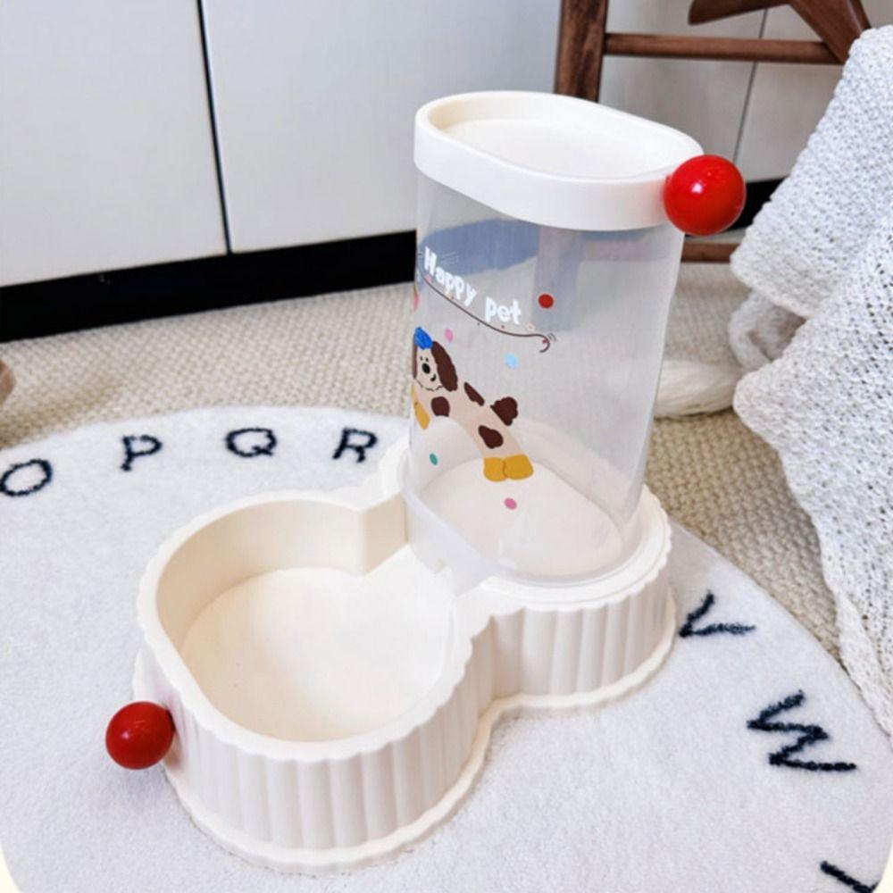 Plastic Automatic Dog Feeder Cartoon Pet Water Fountain 2 In 1 Cat Drinking Bowl  Pet Shop