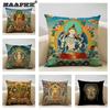 Home Decor Cushion Cover 45x45cm Pillowcase Decoration Buddhist Portrait Art Pattern Home Textile Pillow Cases