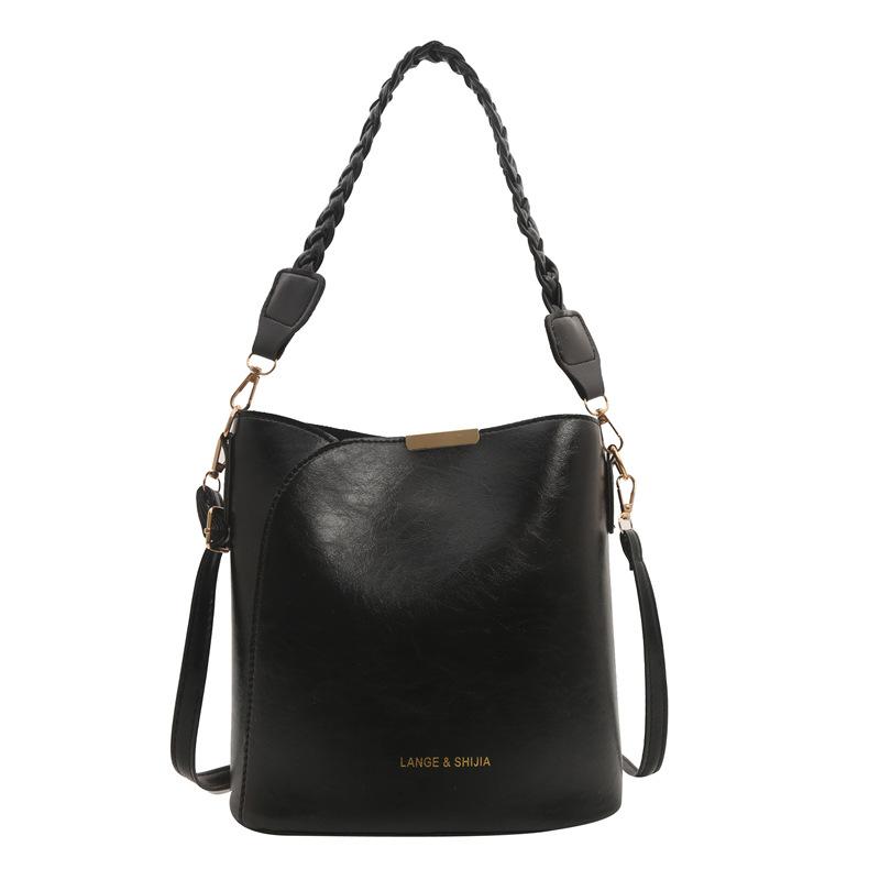 Bags Fashion Shoulder Bags Textured Pu Bucket Bags Niche Versatile Women'S Bags Two-Piece Set Crossbody